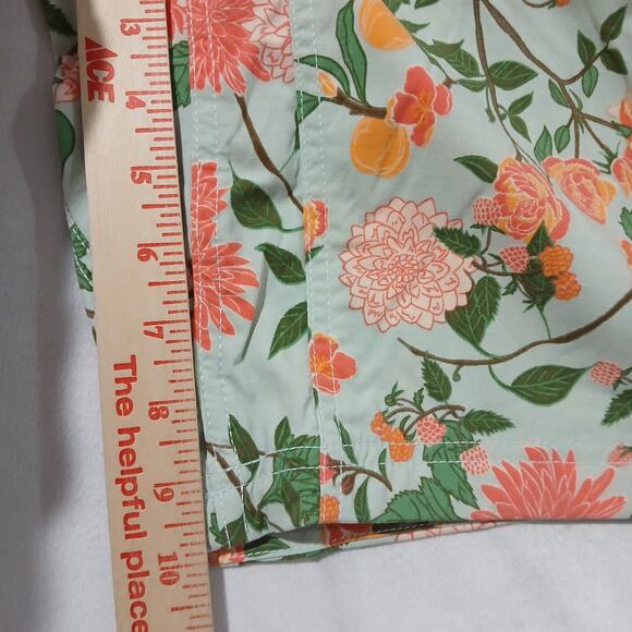 DULUTH TRADING Heirloom Gardening Short Overalls Large NWT Mint Summer Dahlia - Picture 16 of 16
